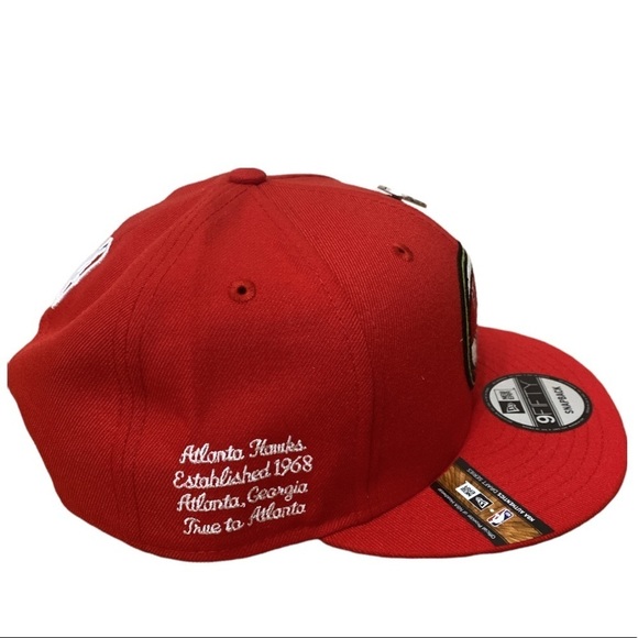 Men's Atlanta Hawks New Era Red 2019 NBA Draft 59FIFTY Fitted Hat Cap - Picture 2 of 6